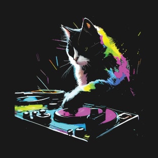 tuxedo cat dj T-Shirt