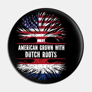 American Grown with Dutch Roots USA Flag Pin