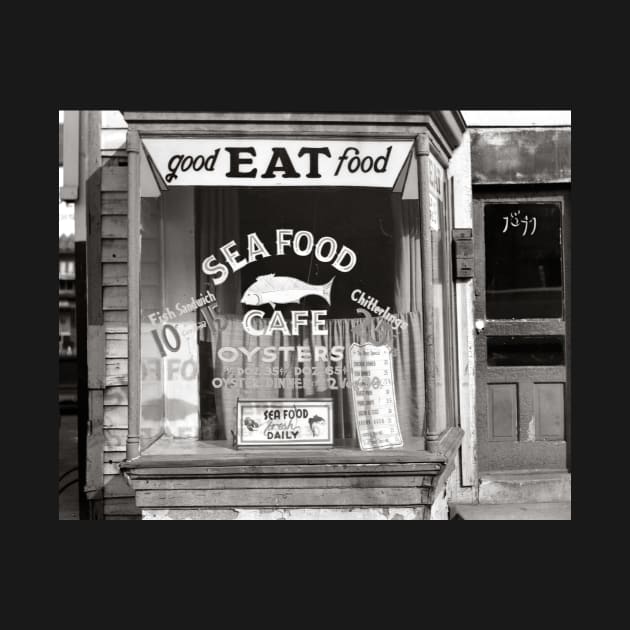 Seafood Cafe, 1937. Vintage Photo by historyphoto