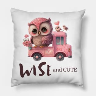 Wise and Cute Owl Design Pillow