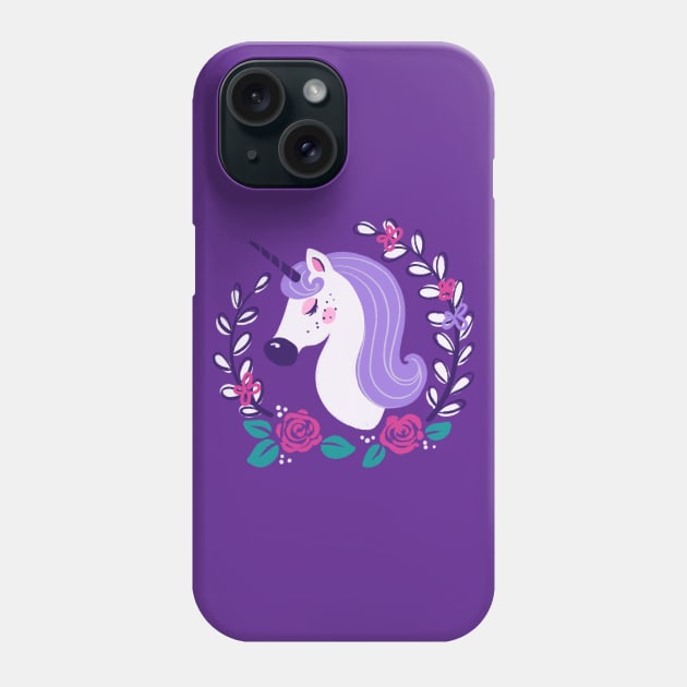 Purple Unicorn Phone Case by Alexandra Franzese