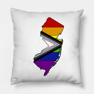 Progress pride flag - New Jersey Pillow