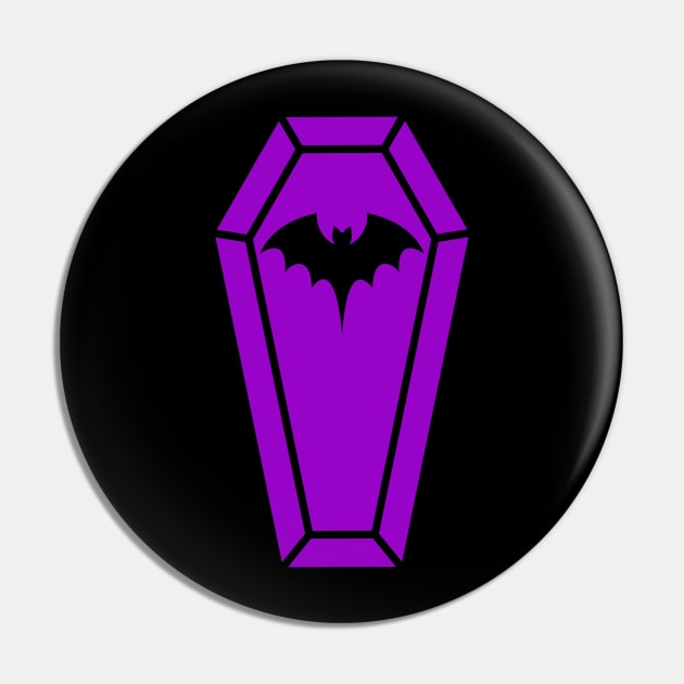 Cute Coffin in Purple Pin by RavenWake