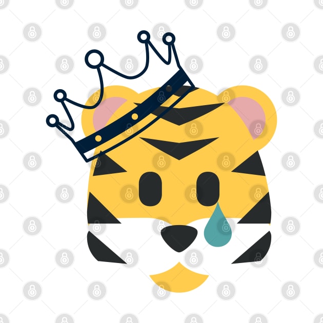 Tiger King - Sad Tiger with Crown by theidealteal