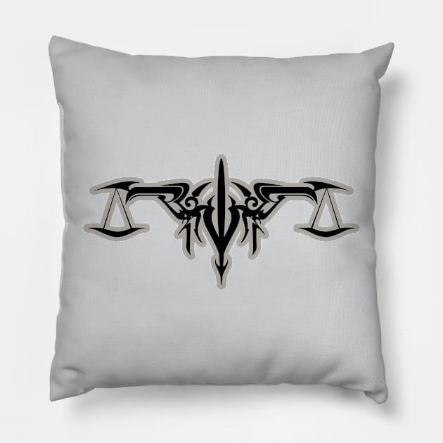 Libra Tribal Astrological Sign Pillow by Love Wild Letters