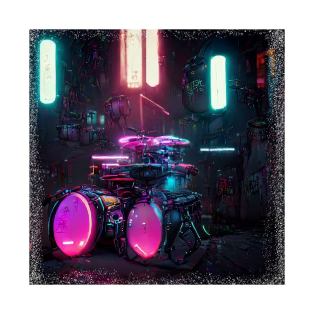 CyberPunk Drum kit by llspear