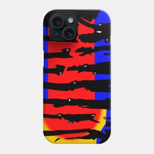 Stylized sea prawns in shadows Phone Case