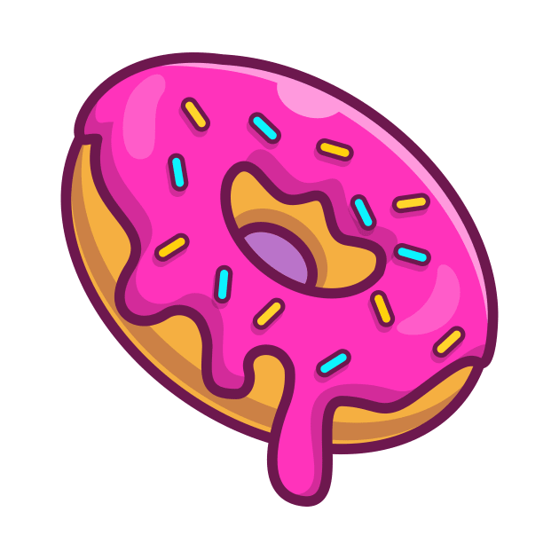 Tasty pink donut by Trendy Tshirts