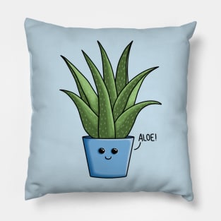 ALOE! how are you?, Happy Aloe Vera with pun Pillow