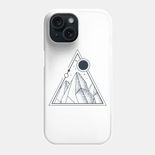 Mountains. Double Exposure. Geometric Style Phone Case