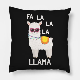 Fa La La La Llama - Funny Ugly Christmas Sweater Llama Pillow