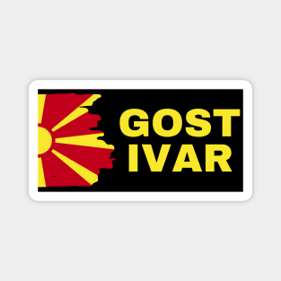 Gostivar City with North Macedonia Flag Design Magnet