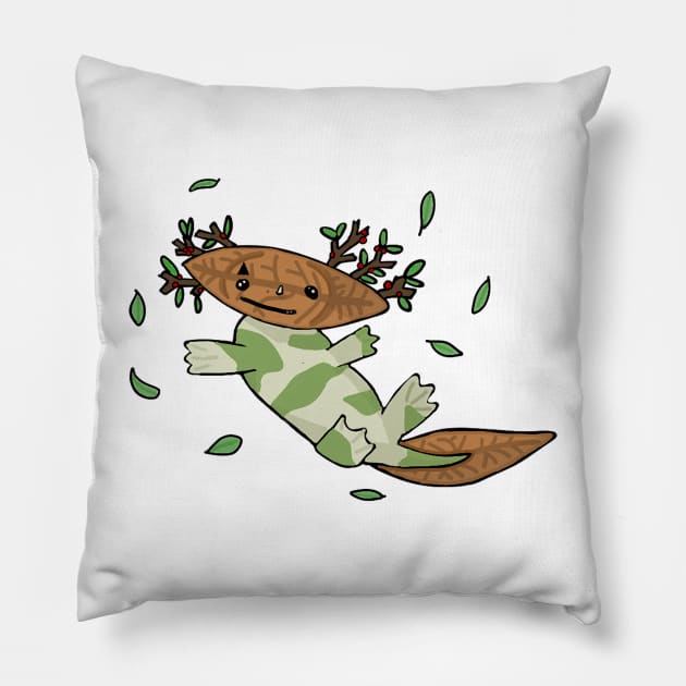 Korok Axolotl 2 Pillow by HeartonSleeves