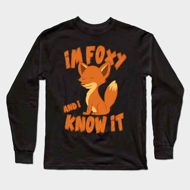 Cute Fox Mens Longsleeve Tee Foxy Cute Fox Mens Longsleeve Tee Foxy