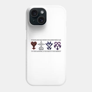 All Kingdom Hearts Enemies Unite! (With Quote) Phone Case