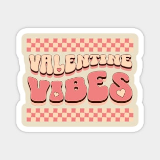 Retro Valentine Vibes Groovy Valentine's Day Magnet