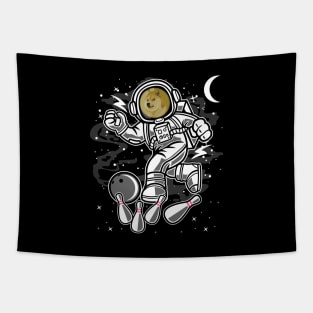 Astronaut Bowling Dogecoin DOGE Coin To The Moon Crypto Token Cryptocurrency Blockchain Wallet Birthday Gift For Men Women Kids Tapestry