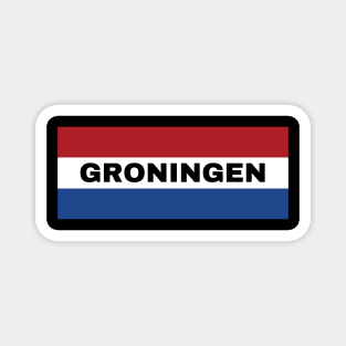 Groningen City in Dutch Flag Magnet