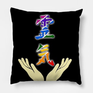 Reiki open hands with energy Pillow