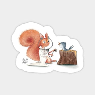 Doctor Squirrel Magnet