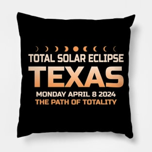 Total Solar Eclipse Texas 2024 Pillow