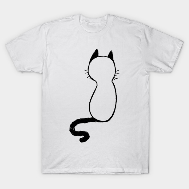 I Love My Cat Funny Kitty Novelty Cartoon Hand Drawing Cat T