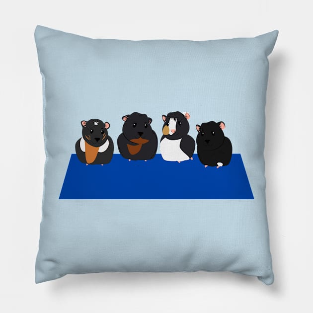 Guinea pig family Pillow by Aurealis