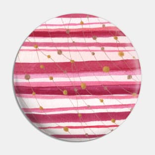 Golden lights on the striped wall Abstract watercolor Pin