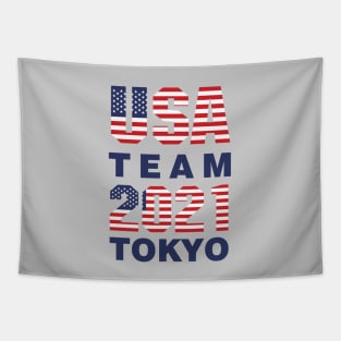 USA Team T-Shirt - Tokyo Olympics 2021 - Tokyo Olympics 2021 USA Team Tapestry