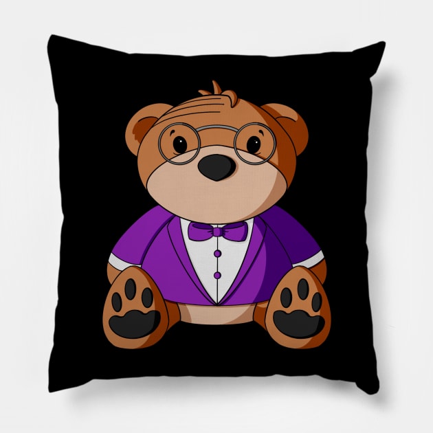 Grandfather Teddy Bear Pillow by Alisha Ober Designs