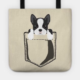 Pocket Boston Terrier Tote