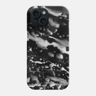 Simple abstract black and white watercolor, graphite background. Hand-painted texture, splashes, drops of paint, paint smears. Best for backgrounds, wallpapers, covers and packaging, wrapping paper. Phone Case