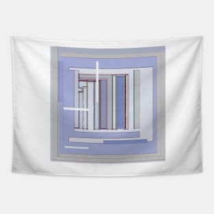 Blue Gray Serenity graphic design in pale tones Tapestry