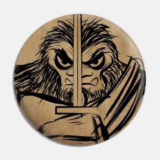 BIGFOOT KNOWS KARATE - Parchment Pin