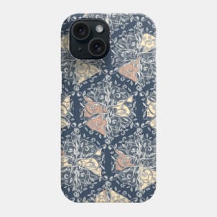 Organic Hexagon Pattern in Soft Navy & Cream Phone Case