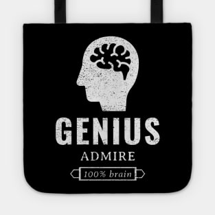 Genius, admire, 100% brain Tote