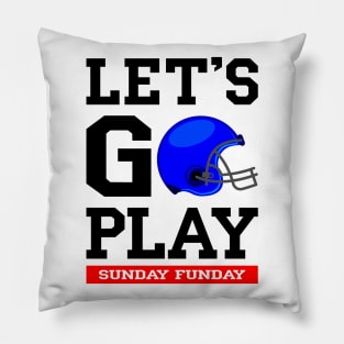 Footbal helmet with motivational quote for all footbal fans Pillow