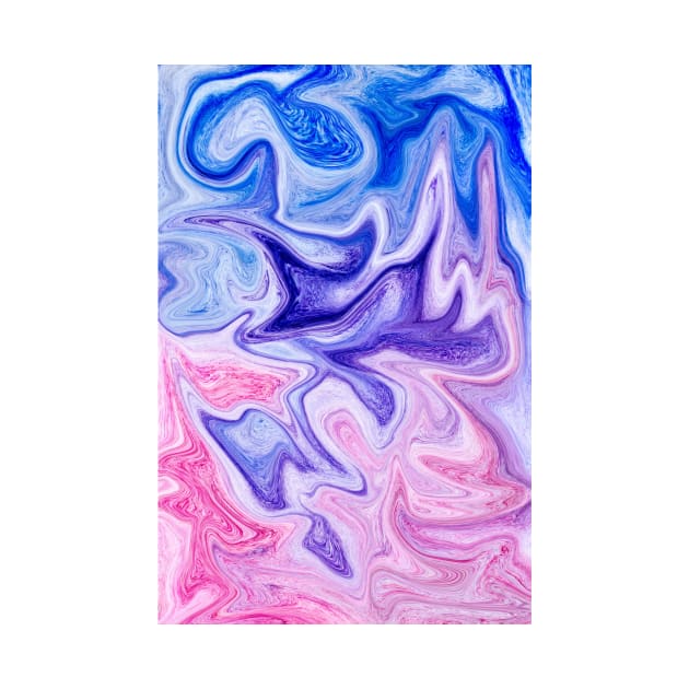 Pink Violet Marble Watercolor Abstract by NewburyBoutique
