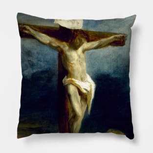 Saint Mary Magdalene at the Foot of the Cross by Eugene Delacroix Pillow