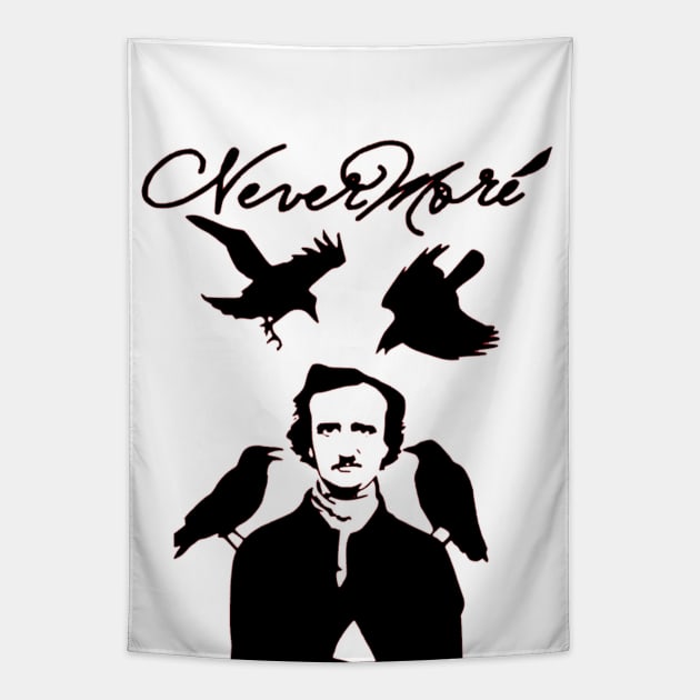 Edgar Allan Poe Nevermore Tapestry by OtakuPapercraft