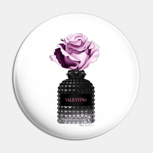 Black Perfume & Rose Pin