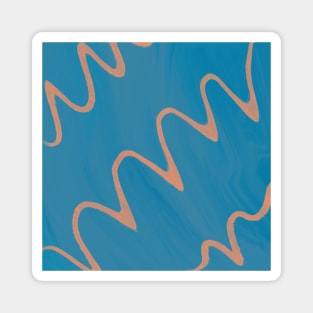 Orange Waves Magnet