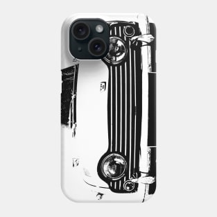 Triumph TR5 1960s British classic car monoblock black/white Phone Case