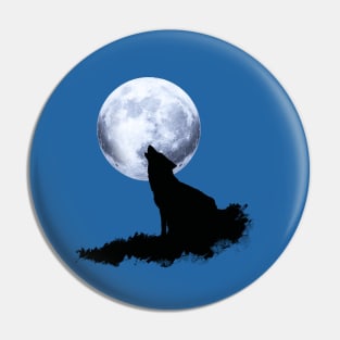 Wolf howling at the moon, nature and animals lovers Pin