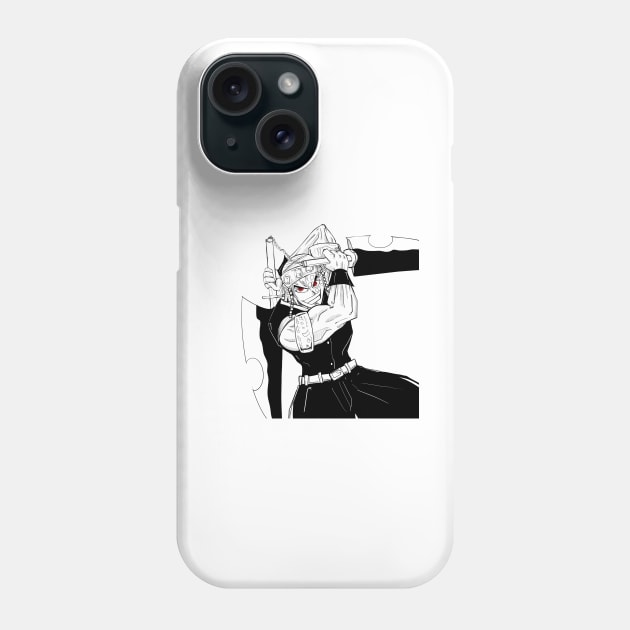 tengen uzui the sound hashira in kimetsu no yaiba the demon slayer arts Phone Case by jorge_lebeau