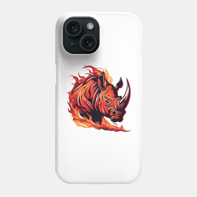 rhinoceros Phone Case by skatermoment