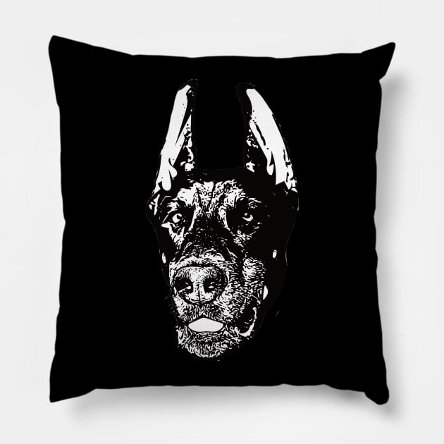 Doberman Pinscher - Dobermann Christmas Gifts Pillow by DoggyStyles