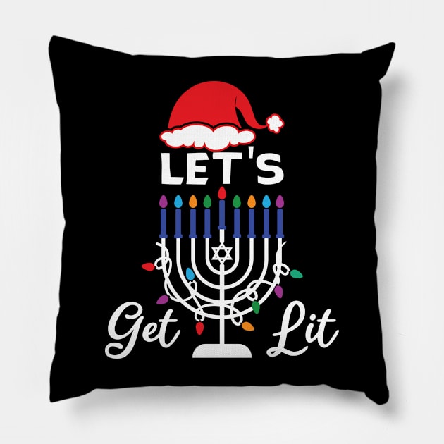 Hanukkah candles funny christmas Pillow by teestaan