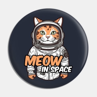 Astronaut cat Pin