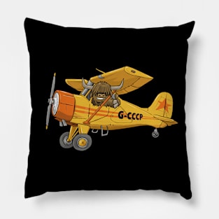 Yak Aircraft with a Yak Cartoon Pillow